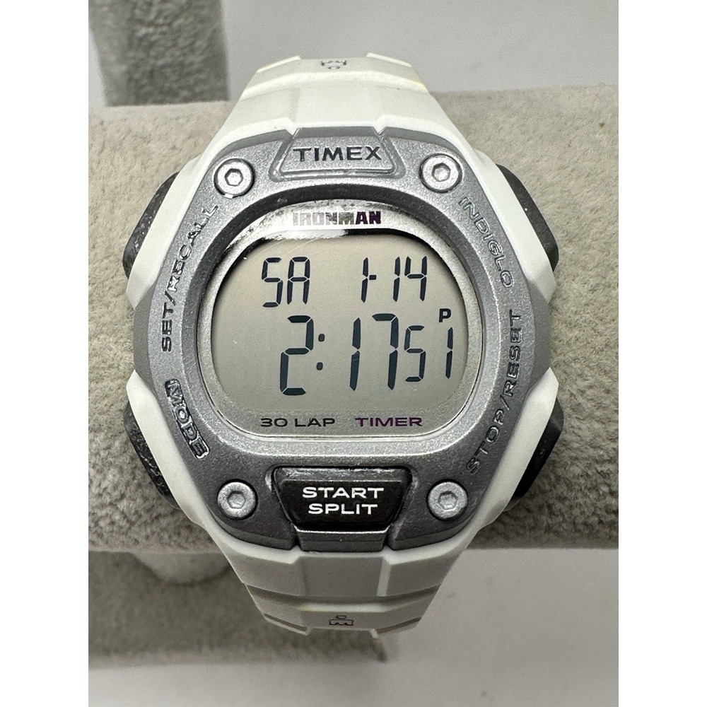 Timex New Battery‎ 171 Ladies Watch 37MM 7.5" 30 Lap White Gray X32
